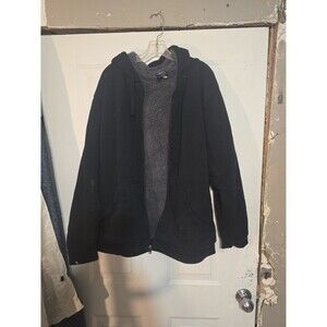 Original Deluxe Black Insulated Hoodie Jacket 2XL.         X72